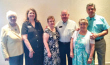 Linda Wolverton, Barbara Cahall, Sandy and Bob Burris and Gloria and Frank Glowinski; Linda Purdue not pictured.