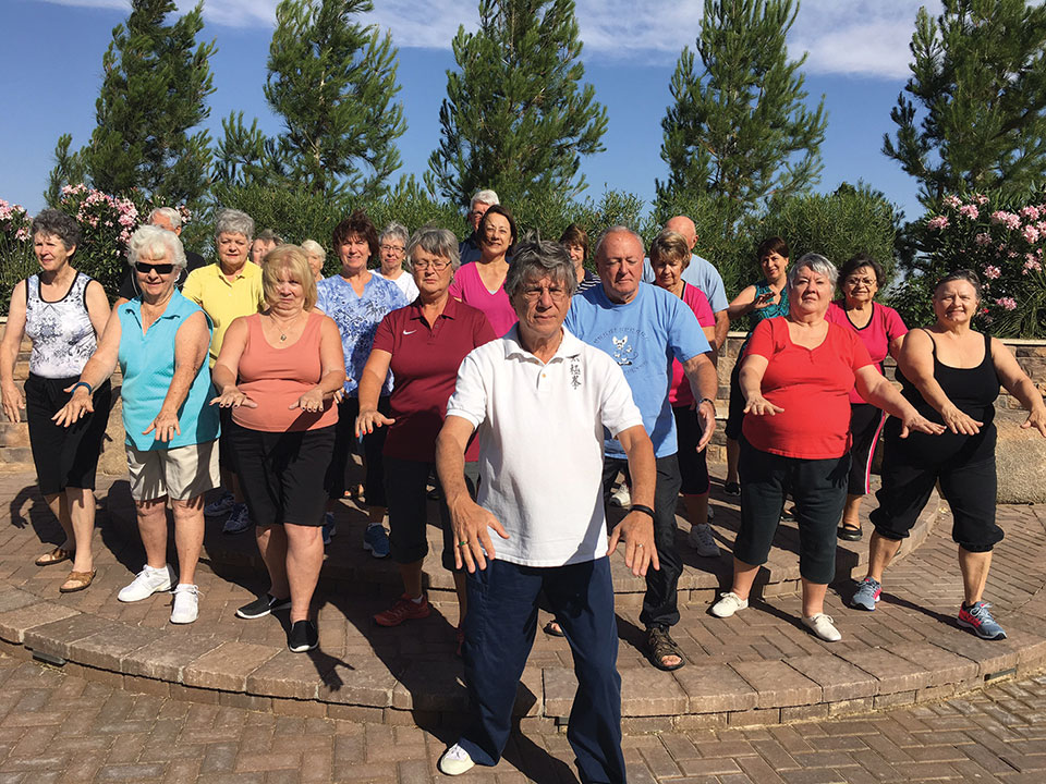 Tai Chi Essentials class led by Charles Gill. Classes meet Monday/Wednesday/Friday at 8:00 a.m. at the Tuscany Falls Fitness Studios.