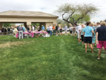 Food and friendship were the order of the day as participants in Fall 2016 and Winter and Spring 2017 Bocce Seasons gather for their annual picnic at Sunset Park in Eagle’s Nest.