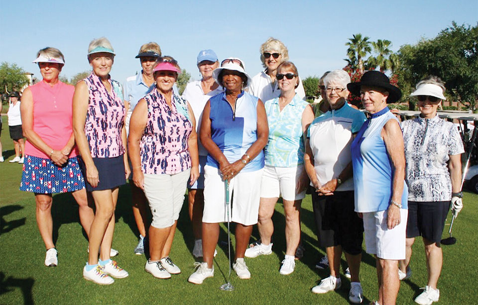 Front, left to right: Sue Abercrombie, Cheryl Skummer, Cindy Sota, Carolyn Suttles, Ann Page, Elaine Carlson, Jane Hee, Barbara Younker; back: Sally Babbitt, Donnie Meyers, Claudia Tiger, Patricia Sabourin; absent: Linda Thompson, Carol Sanders