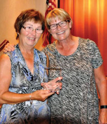 Best Attendance: Charlene Held with Kathy Hubert-Wyss