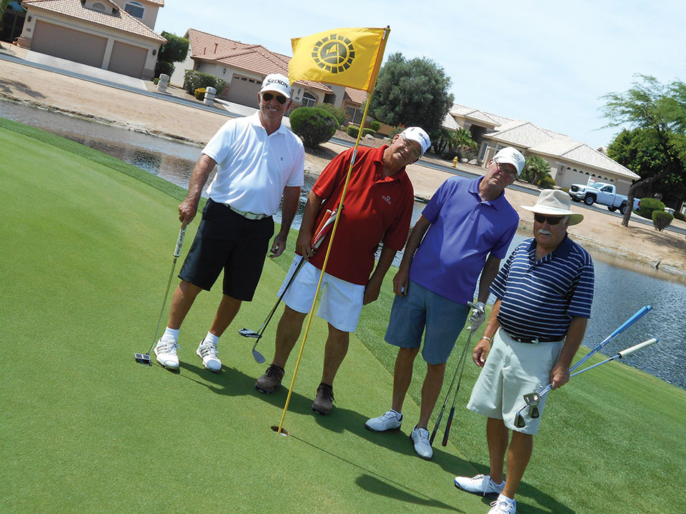 Some Goofy Golfers, left to right: Bruce Carlyle, Donald De Coste, Shawn Mayer and Roger Pierson