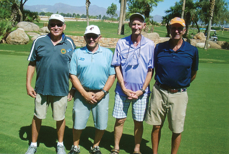 Shamble winners, left to right: Erv Stein, Jim Quattrone, Rick Goodwin and Tom Pizzello