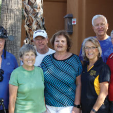 Some of the Icelandic Pedalers, left to right: Bernie Dobrin, Ann Silverstein, Ernie Coudert, Linda Boyd, Jean Hachmann, Grant Hachmann, Ted Ingalls