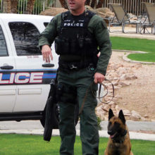 K-9 Officer Mike Miller and his canine partner