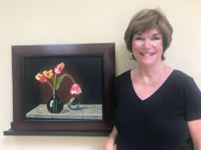 Reflections, a painting by Connie Haskell, is on display at the Creative Arts Center.