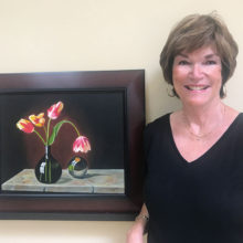 Reflections, a painting by Connie Haskell, is on display at the Creative Arts Center.