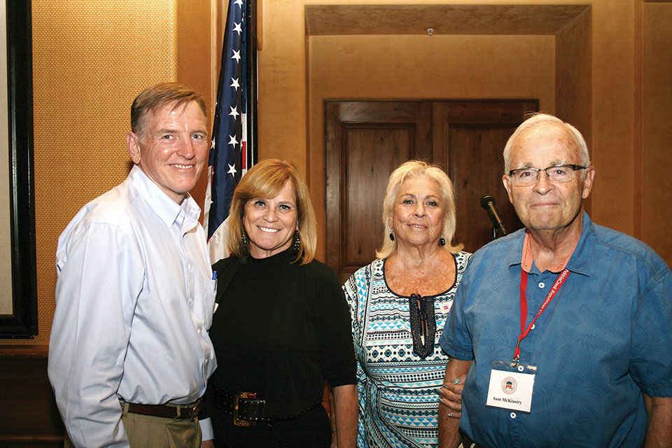 Left to right: Congressman Paul Gosar, President Linda Migliore, Vice President Bari Cavallo and Secretary Sam McKinstry