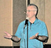 Chris Stull speaking to the Men’s Christian Fellowship