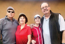 Par-Tee Front Nine winners Dan and Pam Grimwood, Mary and Russ Georgesen.