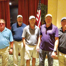 MWC Blue Flight Winners (left to right): Brad Johnston, Bob Richards, Dan Schmillen, Kevin Sandberg and Tom Klein; not pictured Bob LeClair