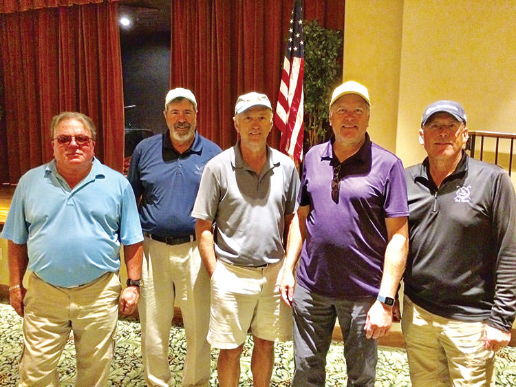 MWC Blue Flight Winners (left to right): Brad Johnston, Bob Richards, Dan Schmillen, Kevin Sandberg and Tom Klein; not pictured Bob LeClair