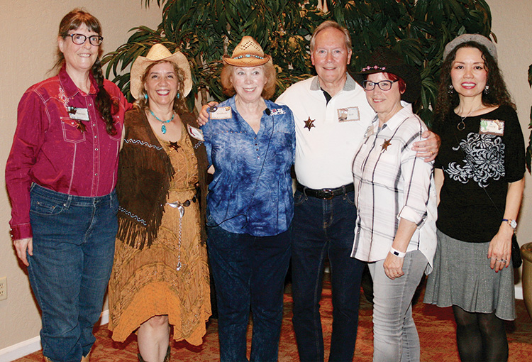 From left to right: Marion Long, Kathy Fredo, Rochelle Thurm, Bob Bowman, Karen Mack and Sissy Hungerford; Photo by Marian Long.