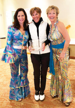 Senior Low Gross winner, Teresa Christianson, with Julie Greek and Karen Stadjuhar.