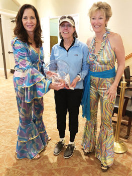 Senior Low Net winner, Karen Poturalski, with Julie Greek and Karen Stadjuhar.