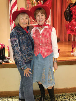 “Rhinestone Cowgirls” co-chairpersons Adrianne Beck and Pat West.