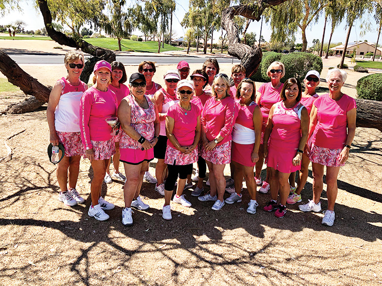 Left to right: Linda Post, Sally Ward, Norma Whitley, Anna Jarvis, Jan Frens, Kathleen Tyryfter, Mary Zanella, Jo Terry, Jean Bee, Sue Corsentino, Barbie Hecht, Shelley Bain, Pam Wallace, Vicki Shaner, Jo Werner, Donna Armbruster and Karen Ludwig. Not shown: Judy Gaines.