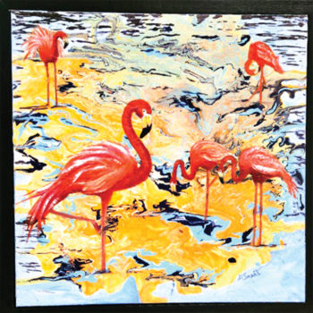 Familiar Flamingos by Dee Smart.