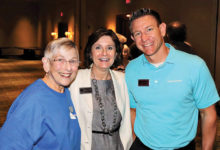 The PebbleCreek Democratic Club members Phyllis Minsuk, City of Goodyear Director of Economic Development, and Goodyear City Councilmember Brannon Hampton, a PebbleCreek resident at the Sept. 4 meeting.