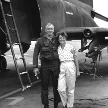 Colonel Lou and Mrs. Lois Tronzo at Clark Air Base in the Philippines (1988).