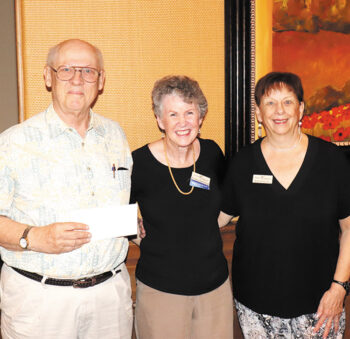 At right: Jim Ellison with LLL President, Cathy Lindstrom and Pet Companion Club Treasurer, Julie Schilling.