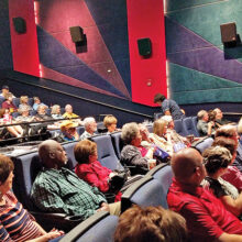 Dozens of members of the PC Democratic Club join other Dems to hear Dr. Geraldine Peten, D-CD4, and to see the film Harriet prior to its release.