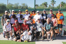 First row: Bobby Freiberg; Second row: Theresa Meyers, Rich Karp, Mike Schwartz, David Pike, Keith Helker, Bruce Drinkwalter, Martha Urbin; Third row: Ed Glovinsky, Jay Sabatello, Howard Locker, Tony Gonzales, Steve Urbin, Bob Czajkowski, Ed Schneider, Steve Manns, and Fred Schmidt; Photo by Dannie Cortez.