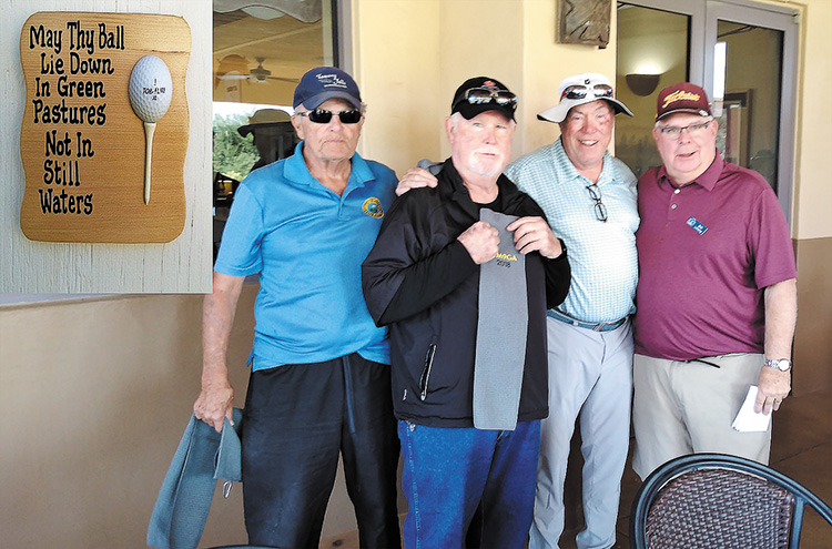PCM9GA 1st Place winning team at Coyote Lakes: Bruce Hulbert, Bill Gray, Alan Hatfield, and Bill Lansing