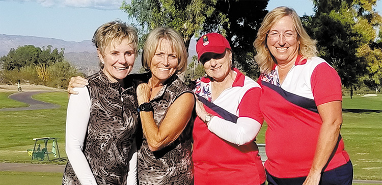 First place low net winners (left to right): Cherrie Pierson, Judy Newell, Kathy Carney, and Judy Layton