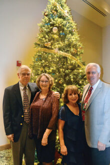 Left to right: Joe and Patty McEnerney and Frankie and Chuck Veltri just prior to the beginning of the Winter Wonderland Holiday Party.