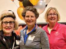Tuscany Falls East front nine first place team: Barbara Hockert, Laurie Stanik (SCG), and Carol Healy (CW)