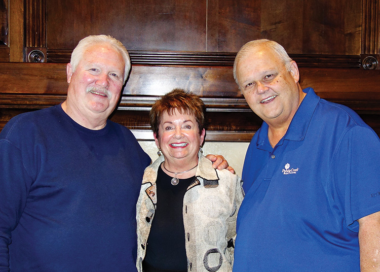 PebbleCreek HOA board members past and present (left to right): Bob Parks, Nancy Wilson Smith, and Steve Harper