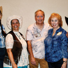 Fun Line Dance team (left to right): Marian Long, Kathy Fredo, Bob Bowman, Rochelle Thurm, and Karen Mack; (not pictured): Sissy Hungerford (Photo by Marian Long)