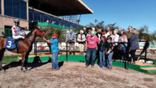 PC Republican Club members with “Over Ez,” the fourth race winner