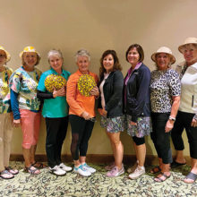 First place winners KayCee Christensen, Bobbi Wagner, Karen Brown, Joan Smith, Patti Hedgepeth, Cathy Dosch, Clair Tupper, and Kerry Williams