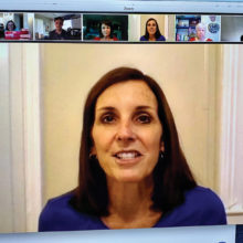 United States Senator Martha McSally, hosting a Zoom meeting with members of the PC Republican Club.
