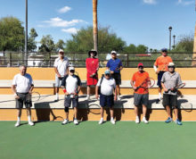 Bottom row (left to right): Dale Taylor, Peter Chimicles, Jerry Santy, Charlie Reinert, and Jim Meyer; top row: Tom Reed, Dan Schimmelpfennig, Bob Englehardt, and Gale DeRouin
