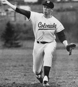 Charlie Hunt pitching in his high school years.