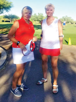 LASSI winners (left to right): Jeannie Alvarez and Cindy Tollefson win second in Flight D.