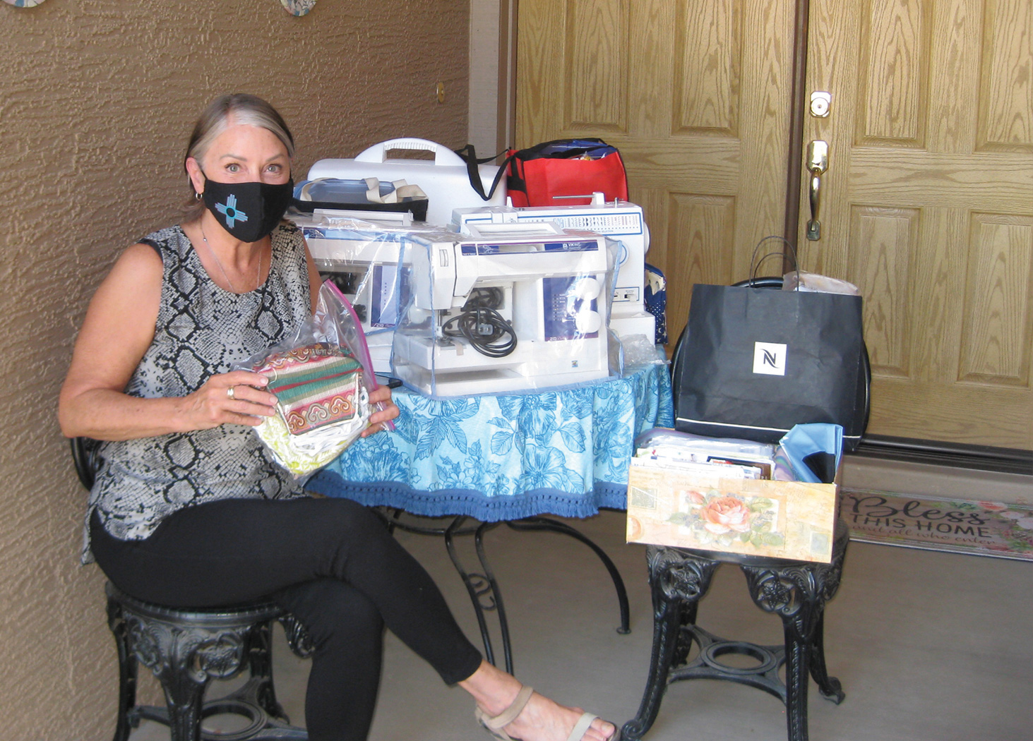 Christy Vezolles collects donations