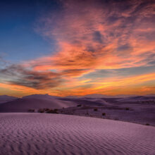 A beautiful example of colors in nature taken by club member Larry Matney at White Sands National Park. See more images at larrymatney.com.