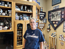 Beth Kelly in The Baseball Room in her PebbleCreek home.