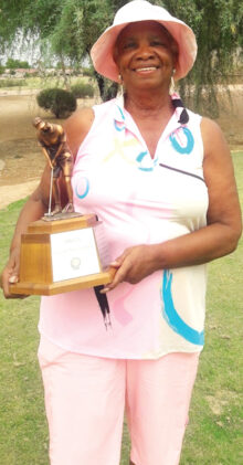Carolyn Suttles wins the legends trophy!