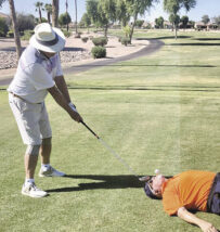 Goofy Golfer Horizontal Tee Off: Before